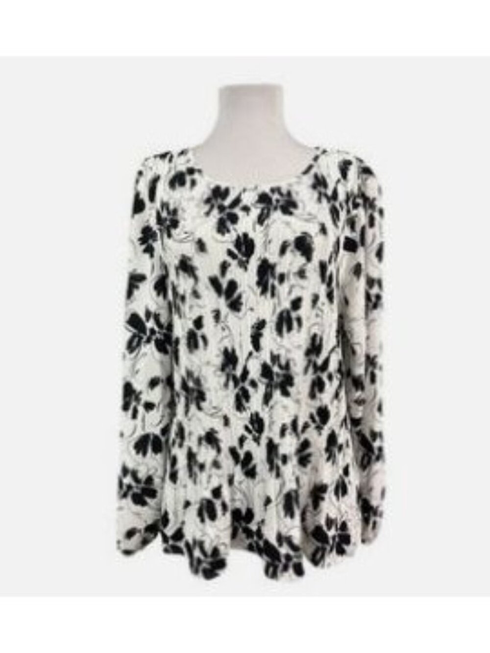 Alfani Size XL Womens Pull-on Stylist Blouse Black White